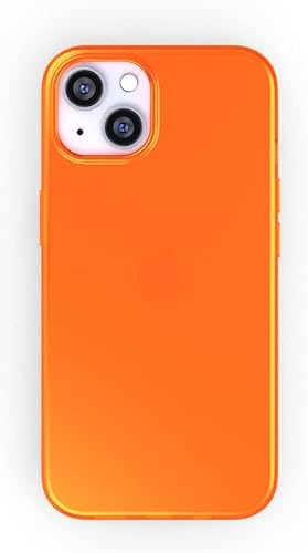 Miniatura 2 de FELONY CASE - Funda protectora transparente naranja neón para iPhone 15, TPU y policarbonato que absorbe los golpes - A prueba de grietas con un