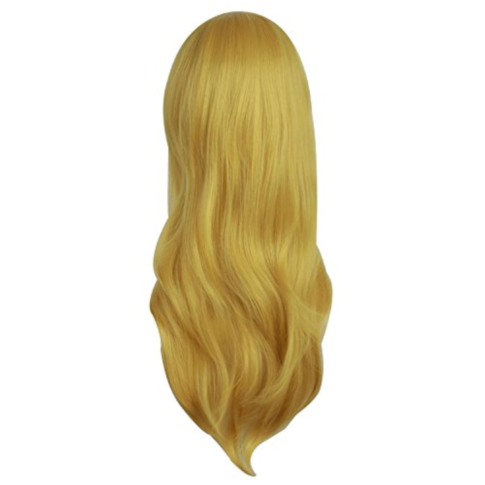 28" Long Curly Gold/Yellow Costume Cosplay Wig