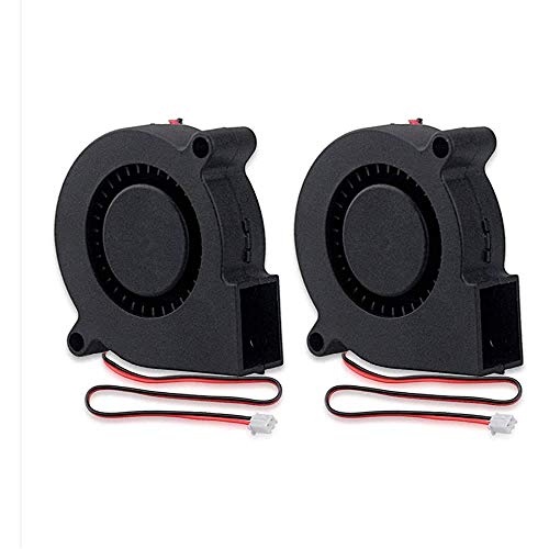 KIMISS Radial-Lüfter 50x15 Mm – 24 V, 3000 U/min, Für 3D-Drucker, Schwarz, 2-Pin