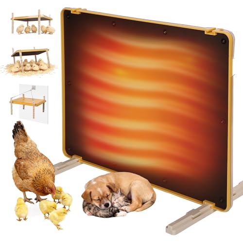 PETEMPO Smart Chicken Coop Heater, 13 Temperature & 7 Timer Settings Chicken Heater, 200W Brooder Plate for Chicks for Winter, UL Certified