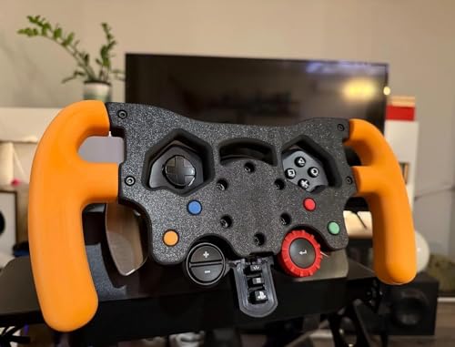 Racing Wheel Mod Kit for Logitech G29 G920 G923, Professional Simulator Upgrade, Ergonomic Controls &amp; Quick-Install Bracket, Gift for Sim Racer or Motorsports Enthusiast (Yellow+black)
