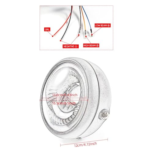 Lampe frontale Led rétro pour remplacer le phare halogène faible de votre Bobber - 6