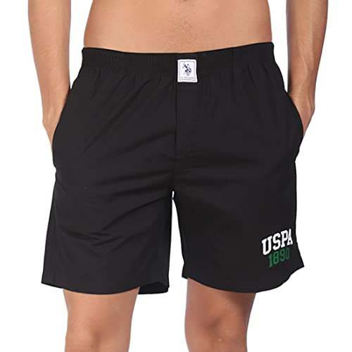 Image of U.S. POLO ASSN. Mens Solid Cotton Mid Rise Boxers - Pack of 1