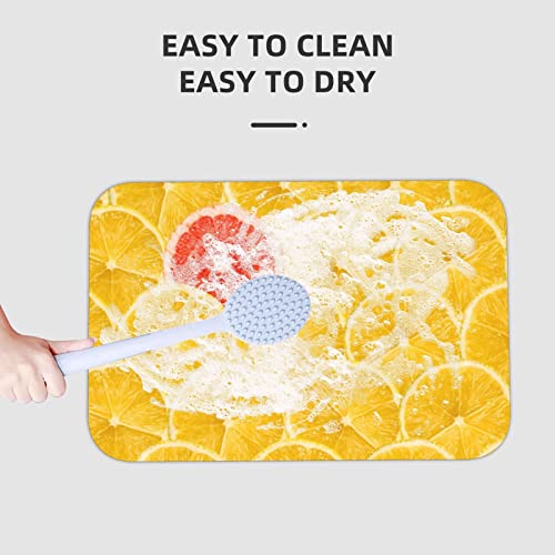 Tapis de bain diatomée citron pour sortie de douche sûre - 7