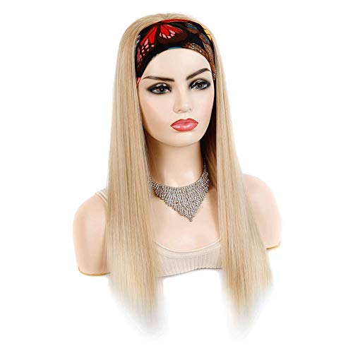Yitter 27/613 Blonde Long Straight Headband Wigs for Black Women Synthetic Headband Wigs Straight Hair Wigs 22 Inch for Daily Party Use No Combs (22inch, 27-613) Yitter 27/613 Blonde Long Straight Headband Wigs for Black Women Synthetic Headband Wigs Straight Hair Wigs 22 Inch for Daily Party Use No Combs (22inch, 27-613)