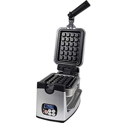 Syntrox Germany Digitales Edelstahl rotierendes Waffeleisen mit herausnehmbaren Backplatten – Bild 5