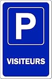 Panneau Parking visiteurs - 1.2mm en plastique 300mm x 200mm