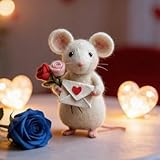 Choisissez votre Valentine Select parmi 12 styles uniques dans le menu déroulant! Chaque souris est méticuleusement feutrée à l'aiguille à partir de laine