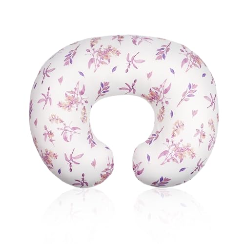 Image of wirein Nursing Pillow Cover Girls,Removeable Breastfeeding Pillow Slipcover,Breastfeeding Pillow Covers for Baby Newborn Infant,Pink Sage