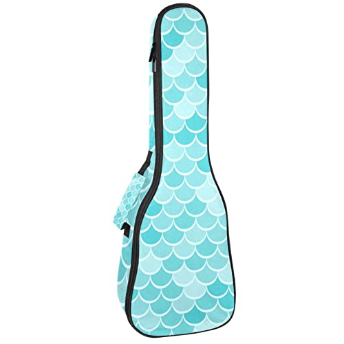 Sac de ukulélé ténor imperméable étui de protection rembourré motif écailles sirène