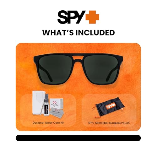 Spy Czar Square Sunglasses for MEN +BUNDLE with ACCESSORY EYEWEAR KIT2