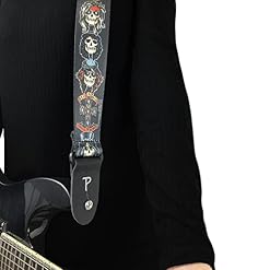 Perri PLLPCPRS Guns N Roses Sangle de Guitare Design Tête de mort - Les Beatles, Paul McCartney, John Lennon, RIngo Starr, George Harrison Perri PLLPCPRS Guns N Roses Sangle de Guitare Design Tête de mort – Image 6