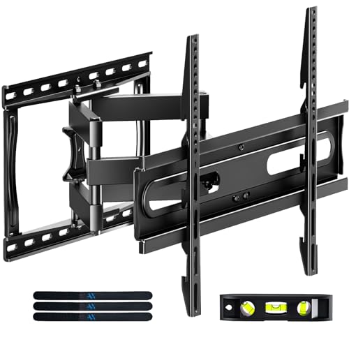 TV Wall Bracket Mount for 32-65 Inch TV Full Motion Dual Articulating Arm with Swivel & Tilt, Max VESA 400x400mm，Fits 203.2-406.4mm Studs, Supports 45kg for Flat & Curved Screens AX02MB01﻿