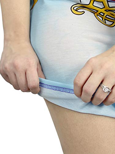 Disney Aladdin Princess Jasmine Women's 3/4 Sleeve Dorm Nightgown Pajamas (Large, Blue/Purple) #TOP2