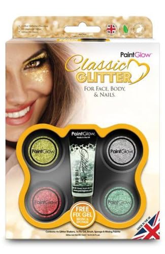 Paillettes shakers classique fixées au gel longue tenue PaintGlow maquillage de fête