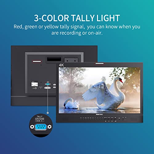 Image of P215-9HSD-CO 21.5 Inch 3G SDI 4K HDMI Broadcast Carry on Director Monitor with Full HD 1920x1080 3 Color Tally Light
