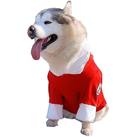 COUTUDI Dog Christmas Costume Dog Santa Claus Costume Dog Cat Christmas Holiday Outfit Pet Christmas Clothes (Men Size) Cover