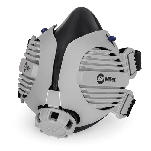 Miller LPR-100 Gen. II Half Mask Respirator Nuisance OV Relief S/M - Welding Respirator Mask with Filters - P100 Respirator Mask for Filtrating Particulates & Aerosols - Respirator Under Helmet