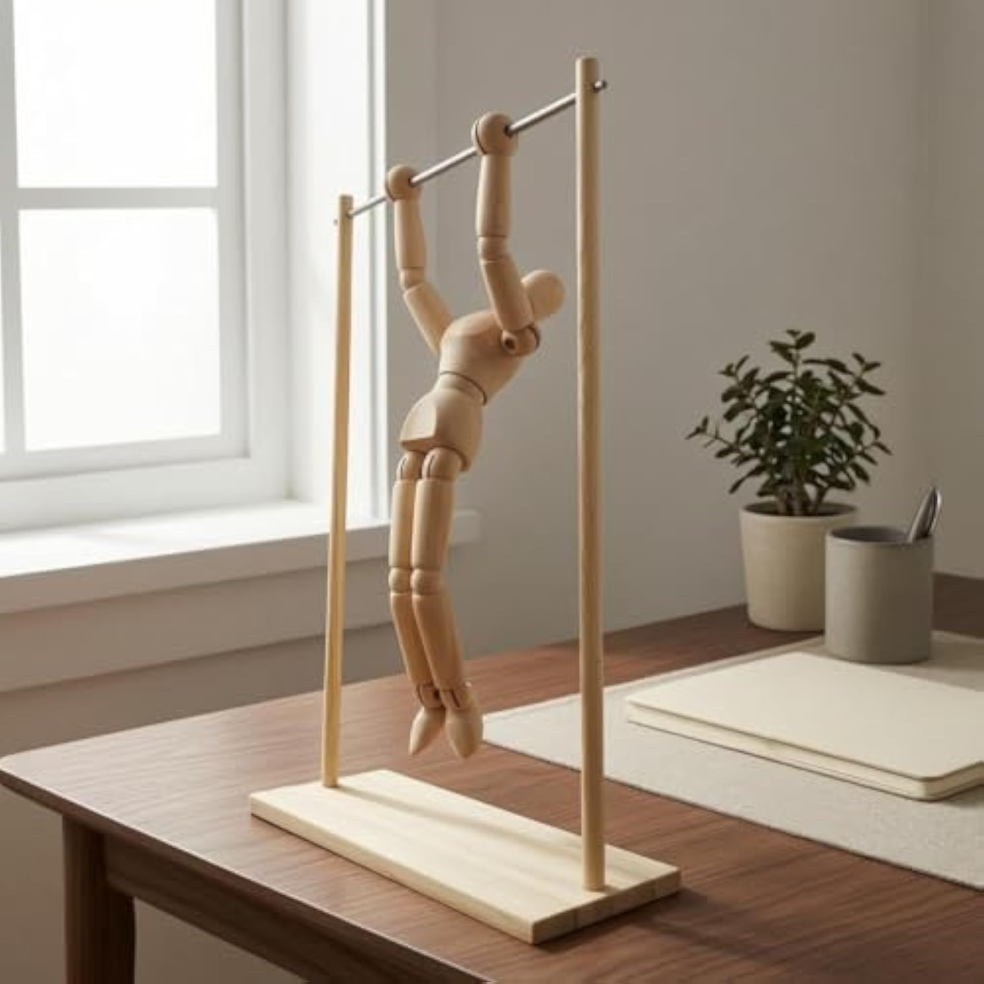 Metal Horizontal Bar Hanging Figure Ornament for Home Decor
