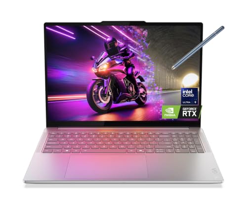 Image of Lenovo Yoga Pro 9i Aura Edition 16 inch 3.2K OLED Touchscreen, Intel Core Ultra 9 285H, NVIDIA GeForce RTX 5060, 32GB DDR5 RAM, 1TB NVMe SSD, Backlit Keyboard, Wi-Fi 7, Windows 11 Pro, w /BWE Stylus Pen