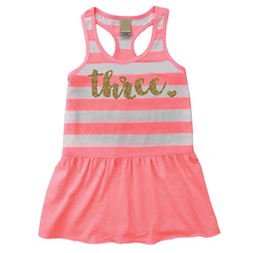 Bump and Beyond Designs Girls Third Birthday Dress, Three Summer Dress