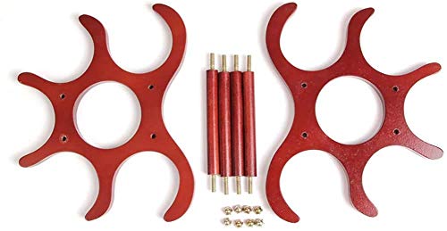 Soporte para Botellas de Vino de Madera Maciza Rojo Oscuro 6 Botellas miniatura 7