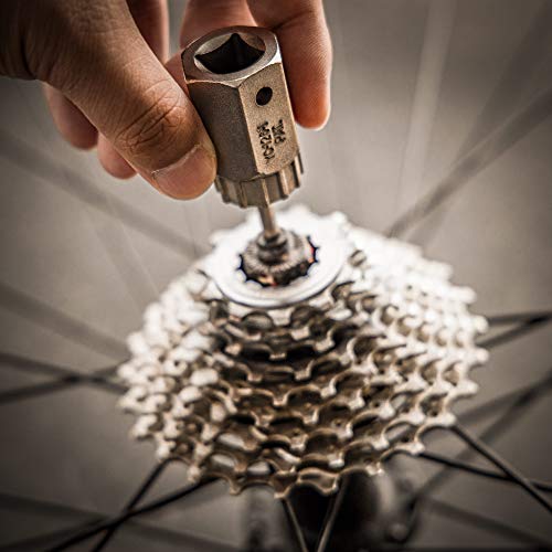 BikeHand Bike Bicycle Compatible with Shimano HG & Sram Gear Cassette Install Removal Tool - Lockring Tool - Mountain, MTB or Road Bike Sprocket or Freewheel - Tool with 12mm Pin