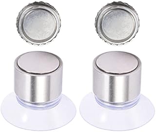 Angoily 2Pcs Stainless Steel Magnetic Soap Holder, Hanging Bar Soap Dish with Suction Cup, Wall Mount Soap Tray for Shower Bathroom Kitchen Sink