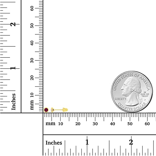 Solid 14K Gold Hypoallergenic 3mm Round Solitaire Genuine Birthstone Bezel Screw Back Stud Earrings4