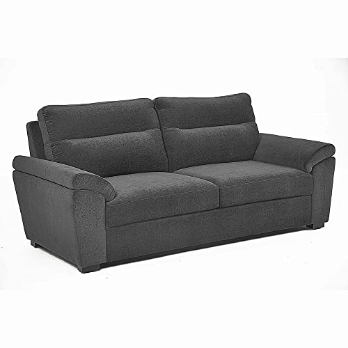 Image of Wakefit Malphino 3 Seater Sofa Set - Lounger, Wooden, Smoke Grey, 3 Year Warranty