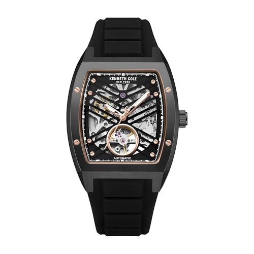 Kenneth Cole Montre Automatique Automatic Silicon Curve Black