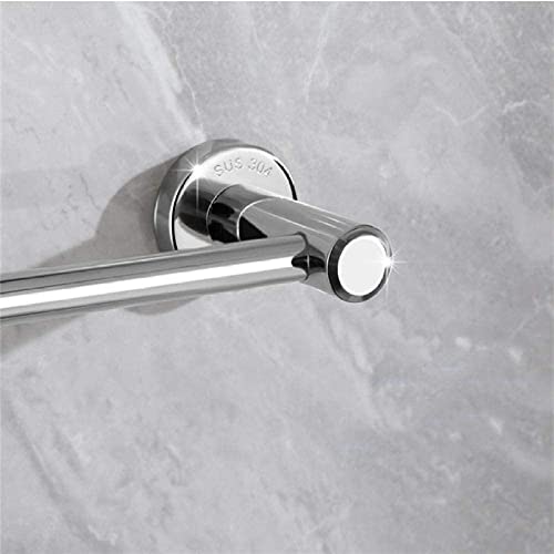 Toallero de pared con barra de acero inoxidable y estante de baño 4