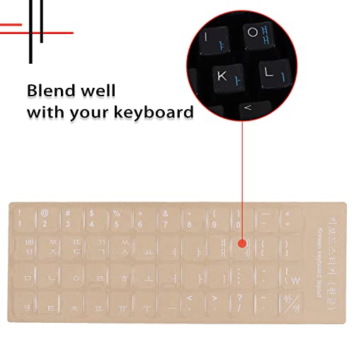 Mubuy-Gol 2 Pack Universal Korean Keyboard Stickers Transparent Background thumb #1