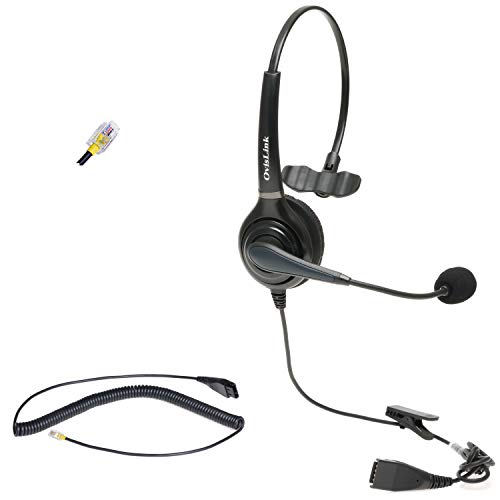 Cisco Headset with Noise Canceling Microphone for Call Center & Office | Compatible with Cisco Phones with RJ9 Headset Jack | RJ9 Headset Quick Disconnect Cord | Premium Voice Quality