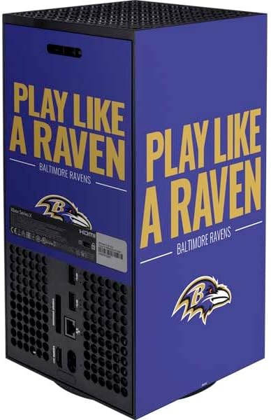 Skinit Decal Gaming Skin Compatible with Xbox Series X Bundle - Officially Licensed NFL Baltimore Ravens Team Motto Design