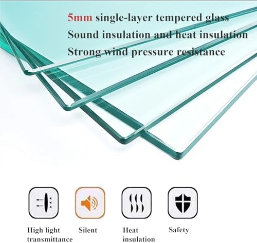 Round Tempered Glass Shed Window Rotatable Ventilation Windows Aluminum Alloy Round Window with Tempered Glass Flush Mount Tempered Glass (White a)
