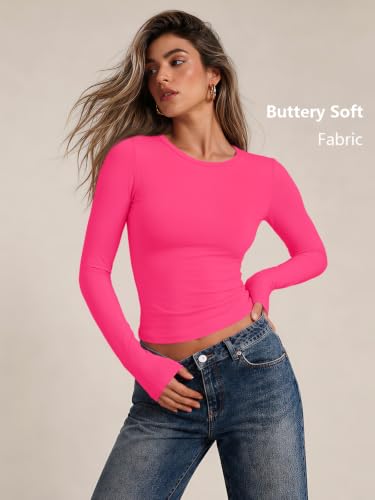 Image of Trendy Queen Womens Long Sleeve T Shirts Fall Fashion Basic Y2K Tops 2026