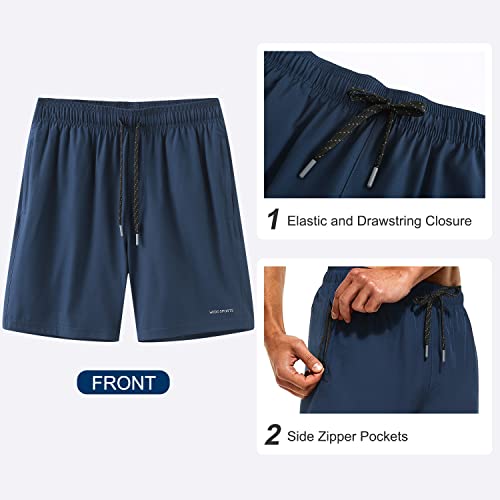 HODOSPORTS Mens Swimsuit Trunks 7" Quick-Dry Swim Shorts with Compression Liner and Zipper Pockets4