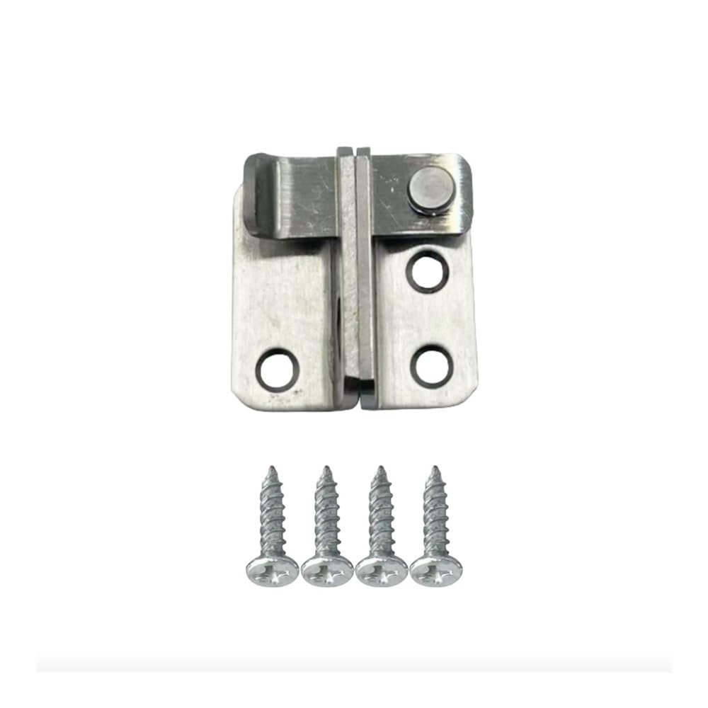 Pawuniscript Silver Right 270° Lockable Latch For Safety, 2 Pack Waterproof Anti-Rust Easy Mount(Silver Right)