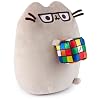 GUND Pusheen with Rubik's Cube Plush, Stuffed Animal for Ages 8 and Up, Gray, 9.5