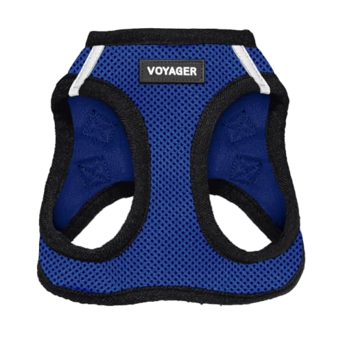 Image of Voyager Step-in Air Dog Vest Harness - Royal Blue /Black Trim, X-Small | 13 - 14.5 inch in Chest, Reflective Bands, All Weather Breathable Air Mesh, Cats Compatible, Lightweight, Fast Drying