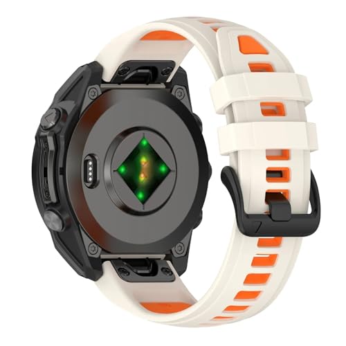 [�����ȓX] �N�C�b�N�t�B�b�g Fenix8 �o���h �ɓK��Garmin FenixE 6 6X Epix Pro Gen 2 51mm 47mm �_�u���J���[ �V���R�� 22mm 26mm �X�g���b�v �ɓK��Garmin Fenix 7X 7(Beige