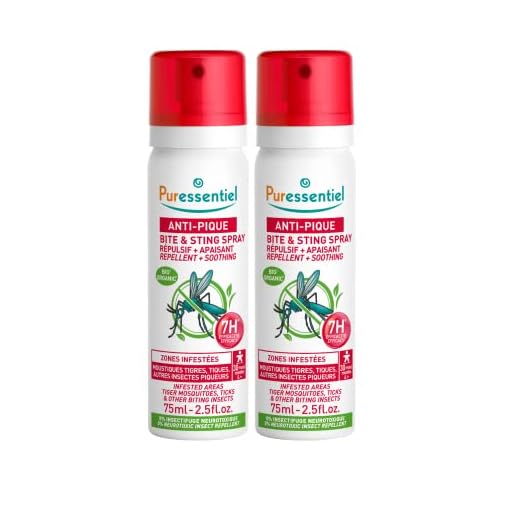 PURESSENTIEL Spray Anti-pique - Lot de 2 Spray Repulsif + Apaisant - 2x75ml