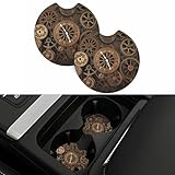 Photo Gallery sottobicchieri per auto, confezione da 2 pezzi, con ingranaggi steampunk, sottobicchieri, sottobicchieri, antiscivolo, assorbenti, tappetini in gomma, accessori universali per interni auto, adatti per Photo Gallery sottobicchieri per auto, confezione da 2 pezzi, con ingranaggi steampunk, sottobicchieri, sottobicchieri, antiscivolo, assorbenti, tappetini in gomma, accessori universali per interni auto, adatti per