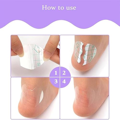 Image of Zealburst Self Adhesive Invisible Heel Anti-Wear Sticker, Waterproof Anti Wear Foot Care Heel Protection Pad, Ultra-thin transparent self-adhesive heel anti-friction sticker, Prevent Blisters (100PCS)