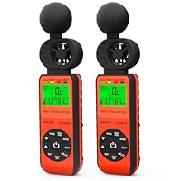 BTMETER Heat Stress Meter Anemometer - Digital Indoor/Outdoor WBGT (Wet Bulb Globe Temperature) Meter with Wind Speed, Ambient Temp, Humidity Tester BT-881W 2pcs