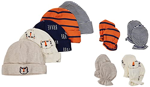 Image of Gerber Baby-Boys 8-Piece And 9-Piece Cap And Mitten Sets