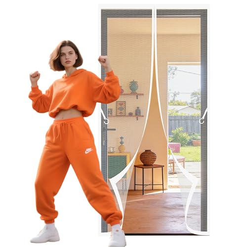 ���֖Ԍ� �}�O�l�b 104 x 230 cm �ȒP���t�����ʃ}�W�b�N�e�[�v�t���Ԍ˃O�l�g�������J�[�e�����C�΍�A�p�g�x�����_�T�V�h�A������J���ɓK�p, �z���C�g