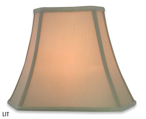 Image of Royal Designs, Inc. DSO-68-12BG Rectangle Cut Corner Bell Designer Lamp Shade, (5x6.5) x (8x12) x 10, Beige