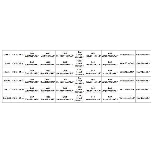 Kpilp 3-delige pak voor heren, jasje, gilet en broek, elegant, verkrijgbaar in meerdere kleuren en maten, slim fit, robuust, voor bruiloft en zaken, voor herfst en winter - Image 5